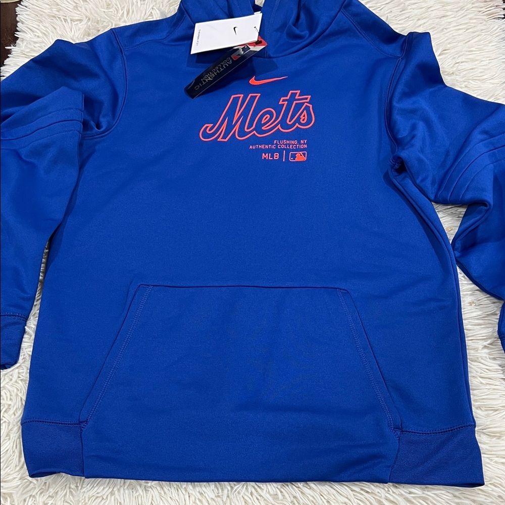 Nike New York Mets Knockout Script Men's Nike MLB Full-Zip Hoodie teens
